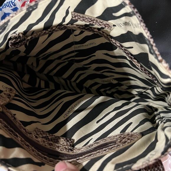 Cynthia Rowley Faux Snakeskin Leather Hobo Bag - Picture 8 of 16